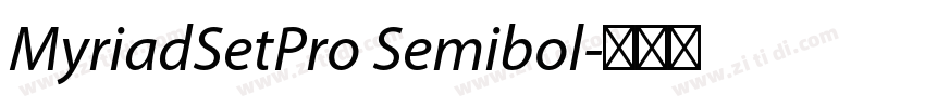 MyriadSetPro Semibol字体转换